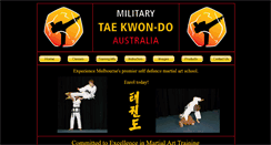 Desktop Screenshot of militarytaekwondo.com.au