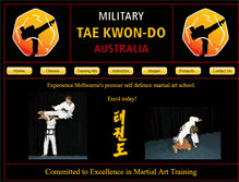 Tablet Screenshot of militarytaekwondo.com.au